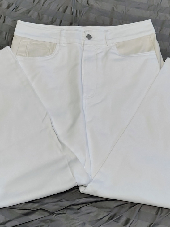 VENUS Denim - VENUS White Flare Jeans - High Waist Wide Leg Clean Luxury Plus Size 16